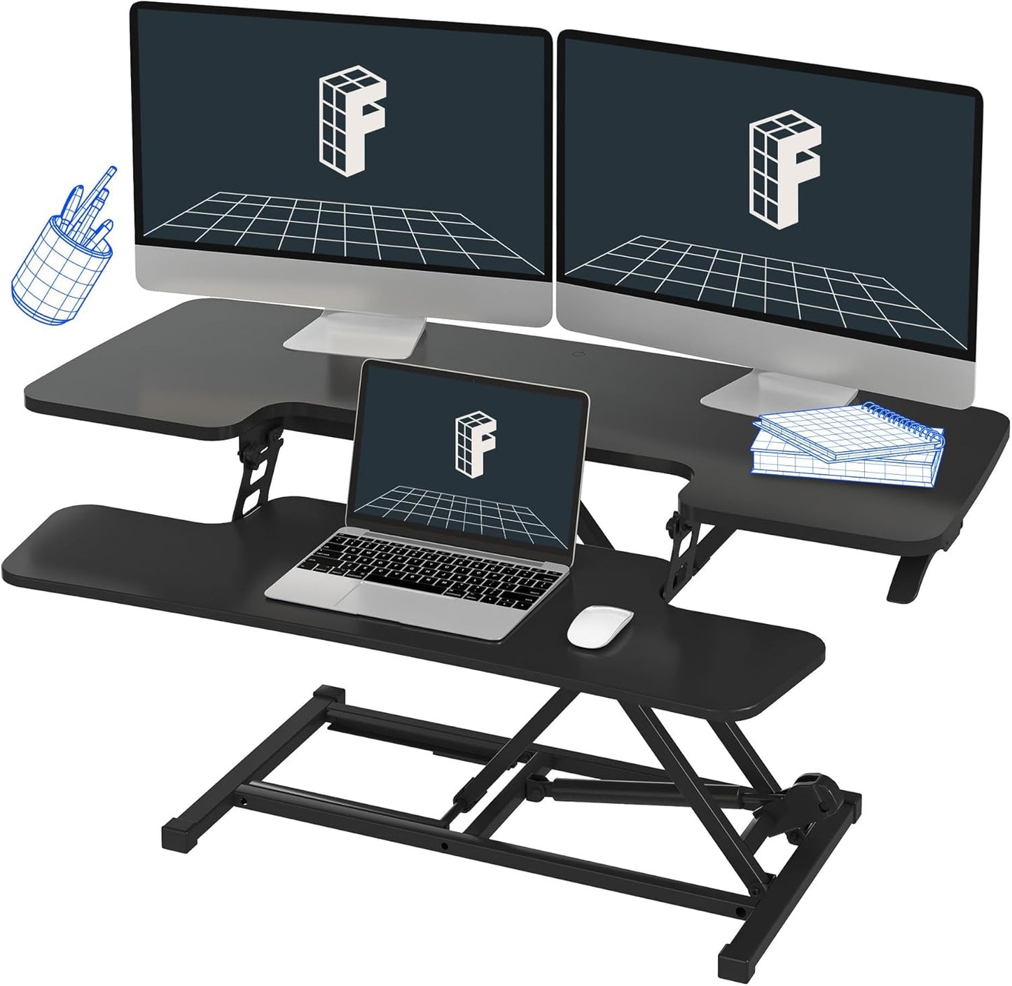 Height Adjustable Standing Desk Converter by FLEXISPOT