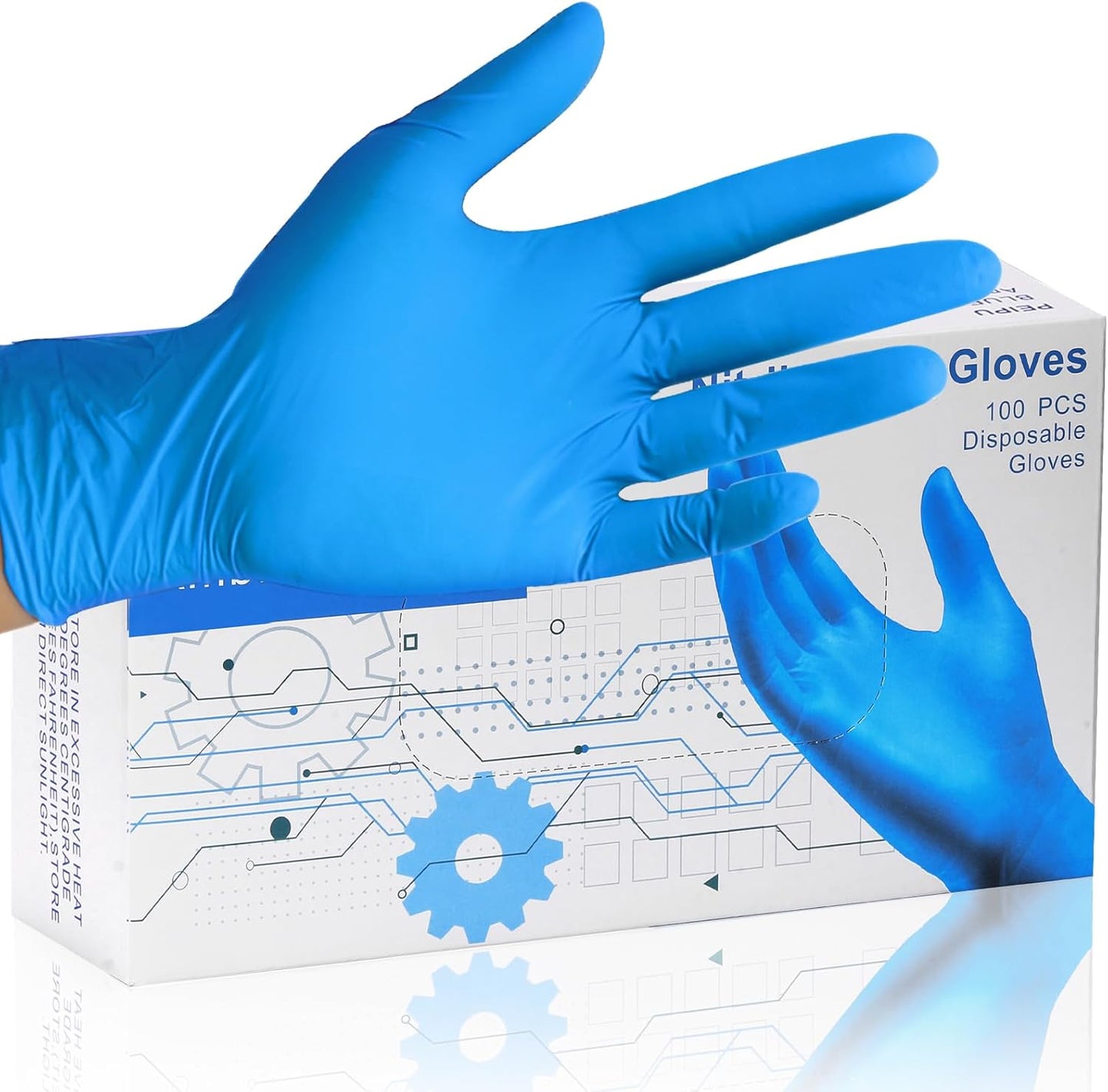 PEIPU Nitrile Exam Gloves - Latex-Free Protection