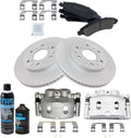 TRQ Front Ceramic Brake Pad and Rotor Kit for GM Trucks and SUVs