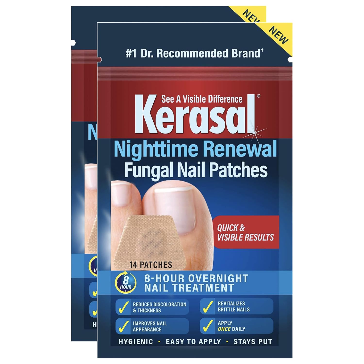 Kerasal Nighttime Renewal Fungal Nail Patches for Healthy Nails