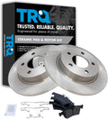 TRQ Rear Brake Pad & Rotor Kit for 2006-2013 Mazda 3