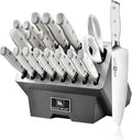 Klaus Meyer Stahl 19 Piece High Carbon Knife Block Set (White)