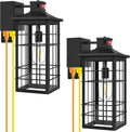18in Motion Sensor Porch Light with GFCI Outlets - 2-Pack