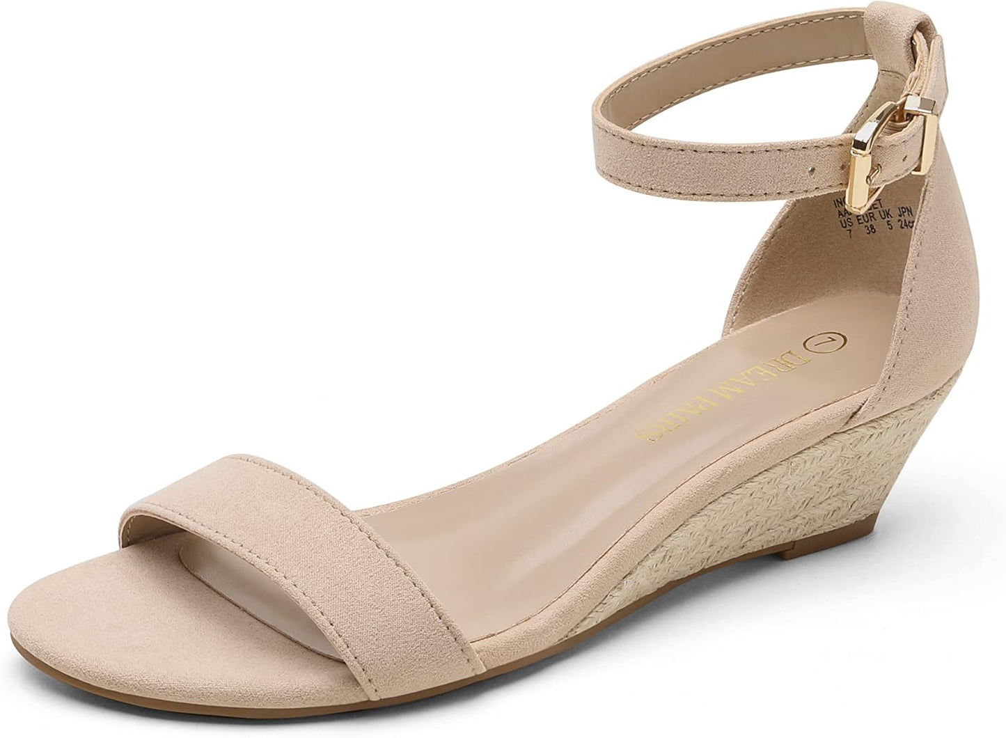 DREAM PAIRS Women's Ingrid Ankle Strap Low Wedge Sandal Review