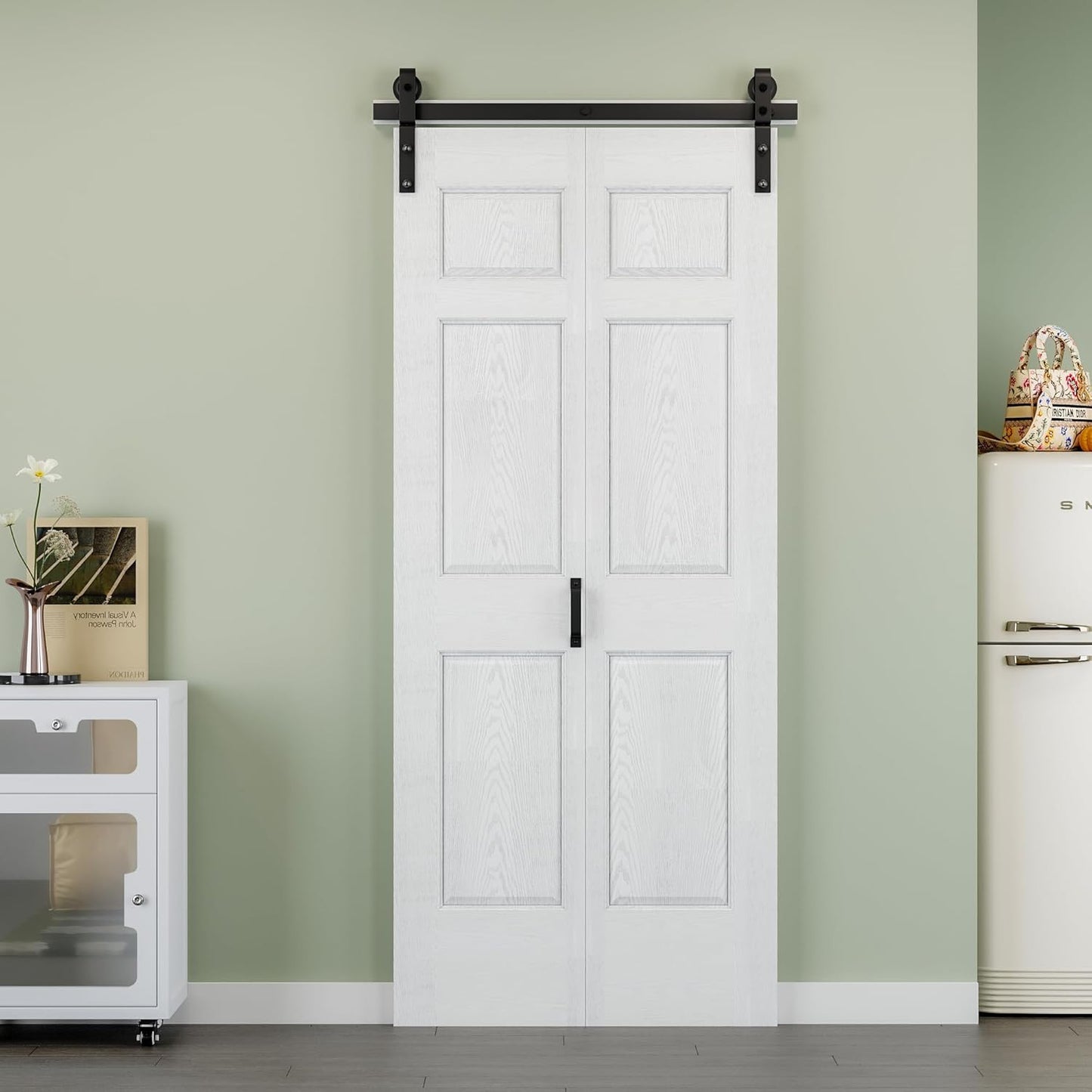 24 x 84 Bi-Fold Barn Door with 28 Track Kit for Closets