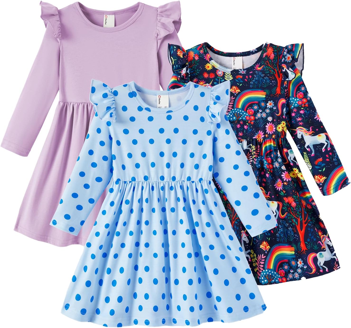 PATPAT Multipack Girl Toddler Dresses for Every Occasion