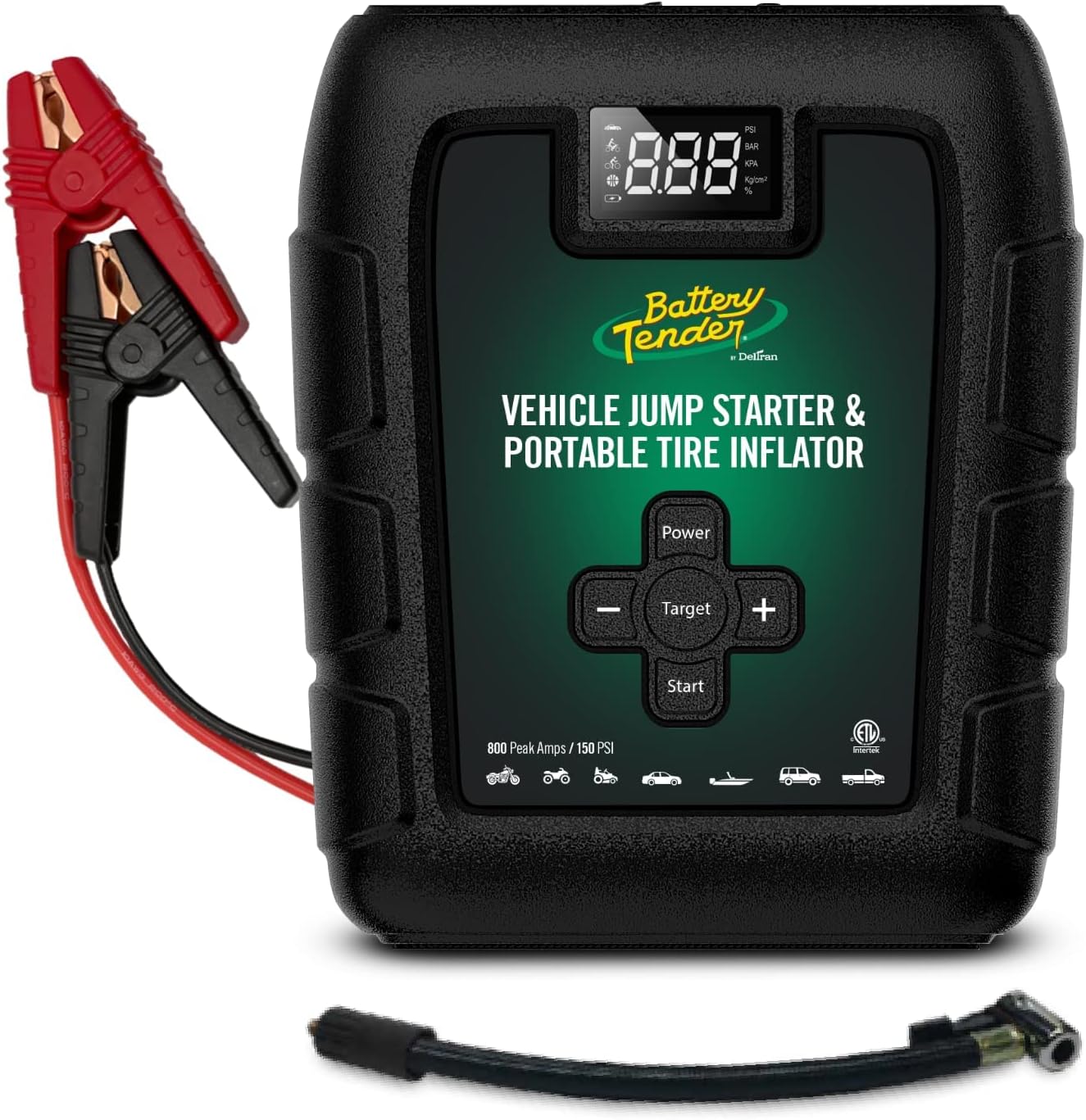 800 AMP Lithium Jump Starter with Inflator & USB Ports