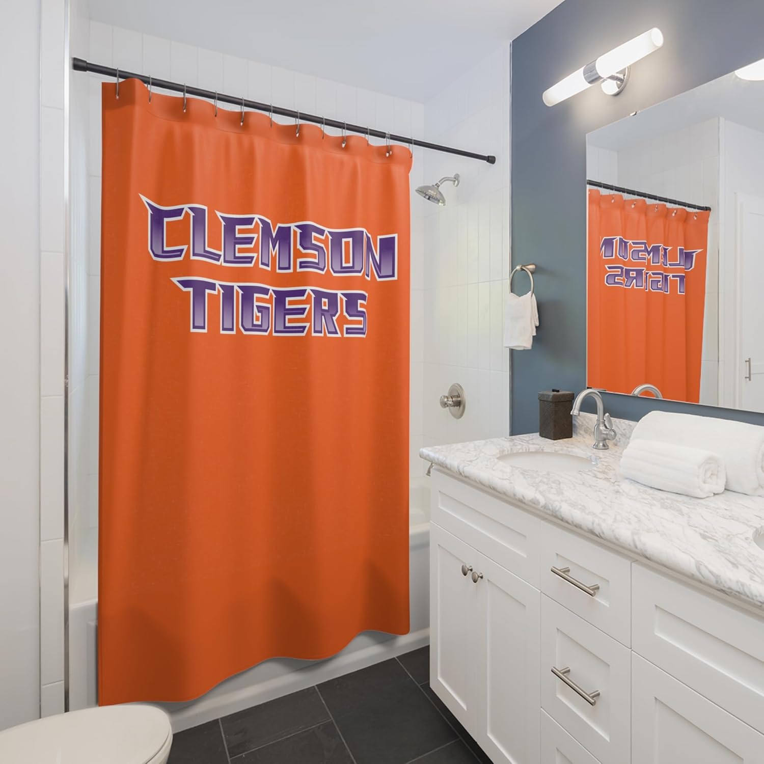 Clemson Tiger Shower Curtain - Fan Zone Decor!