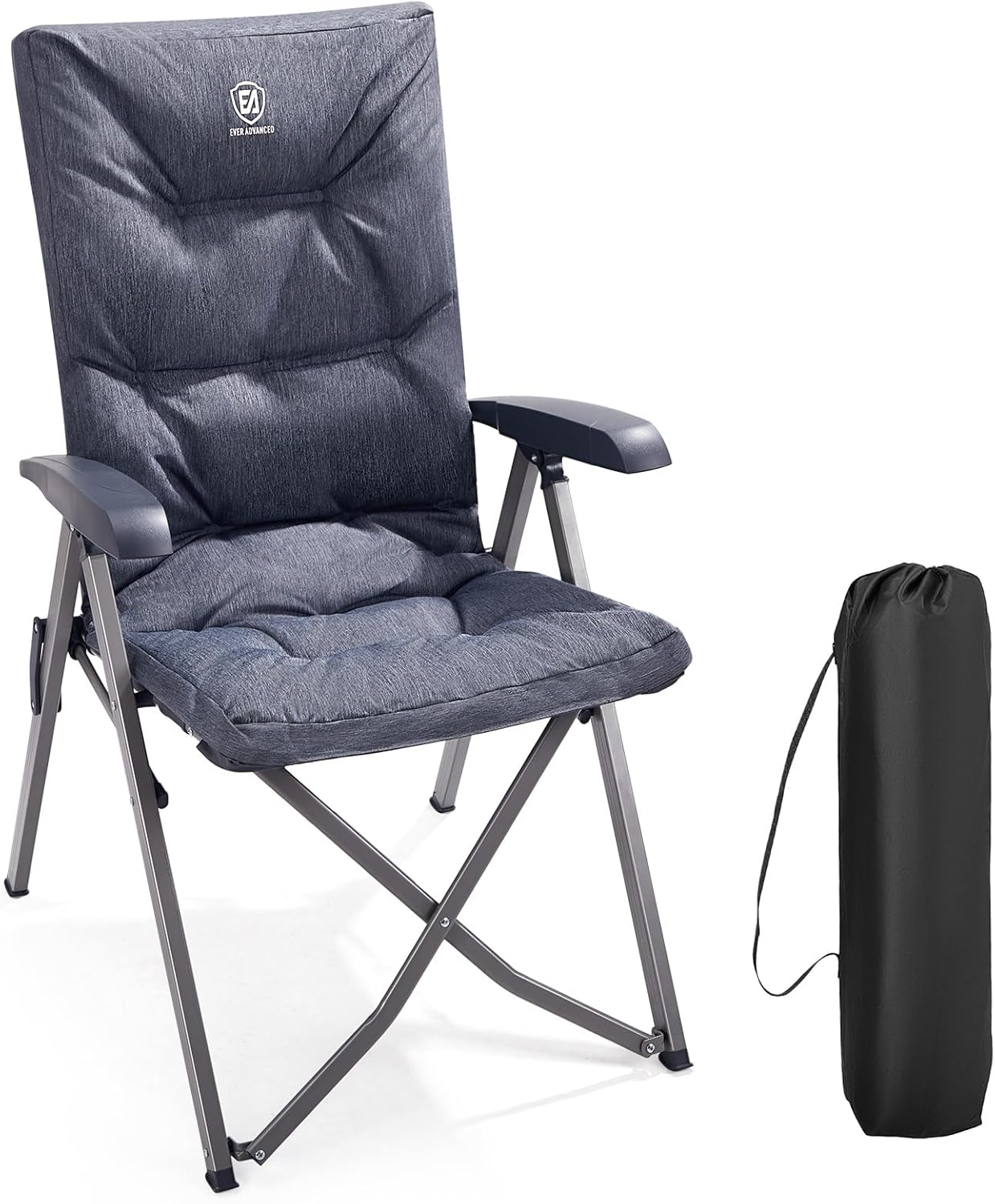 Portable Camping Recliner with High Back Support
