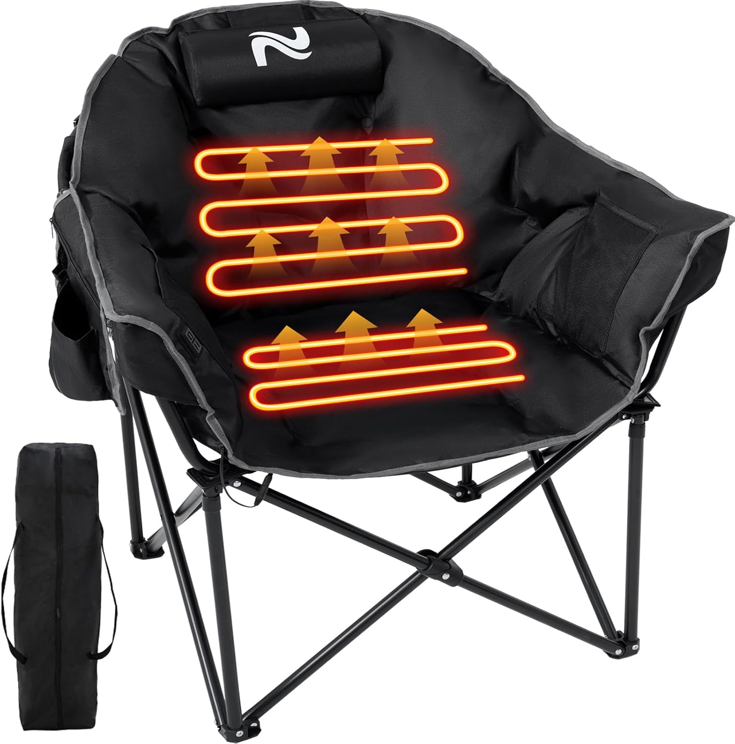 Slsy Heated Camping Chair Oversized for Ultimate Comfort