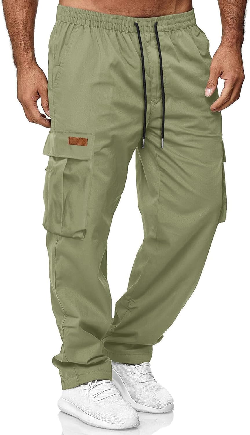 HOTake Men's Casual Cargo Sweatpants for Hiking and Jogging