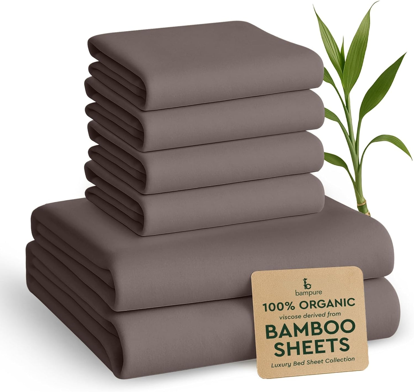 BAMPURE Luxury Series 6 Pcs Queen Sheet Set for Ultimate Comfort