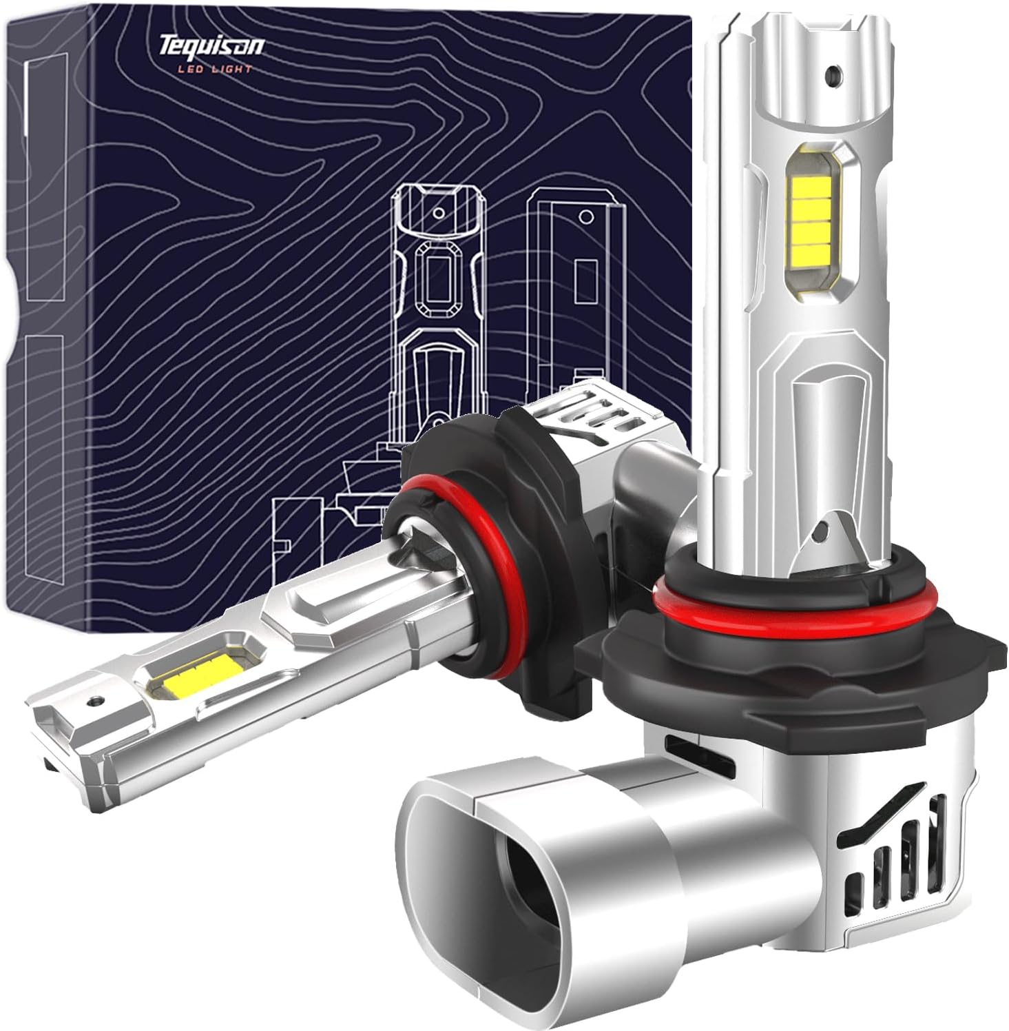 9005/HB3 Bulbs with 50000LM Brightness and 14000RPM Fan