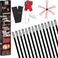 46 Feet Chimney Sweep Kit with 14 Flexible Rods - Drill-Driven