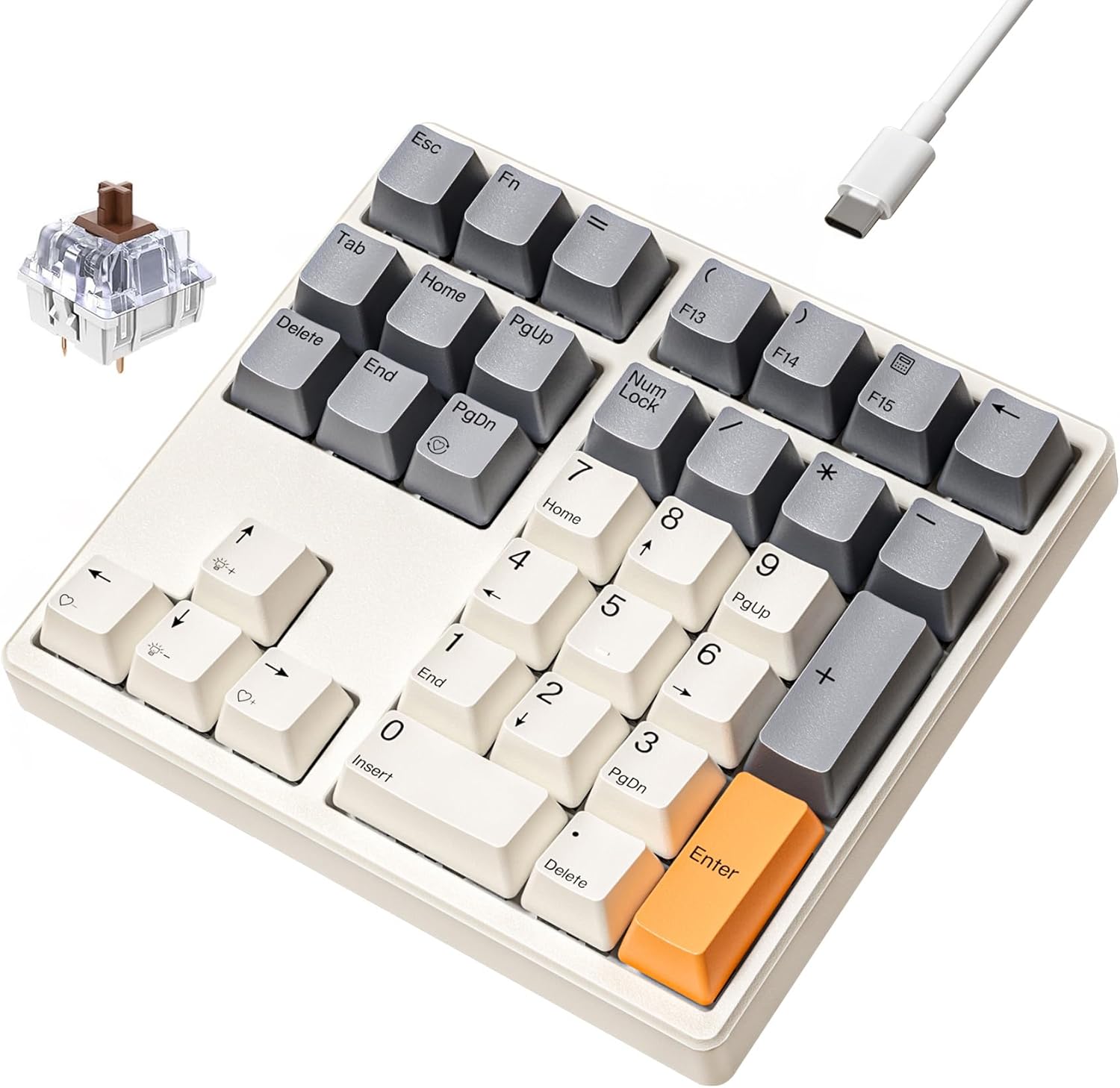 Mechanical Number Pad with Hot Swappable Keys for Mac and PC