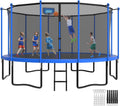 YORIN 16 ft Outdoor Trampoline with Basketball Hoop - Heavy Duty Fun