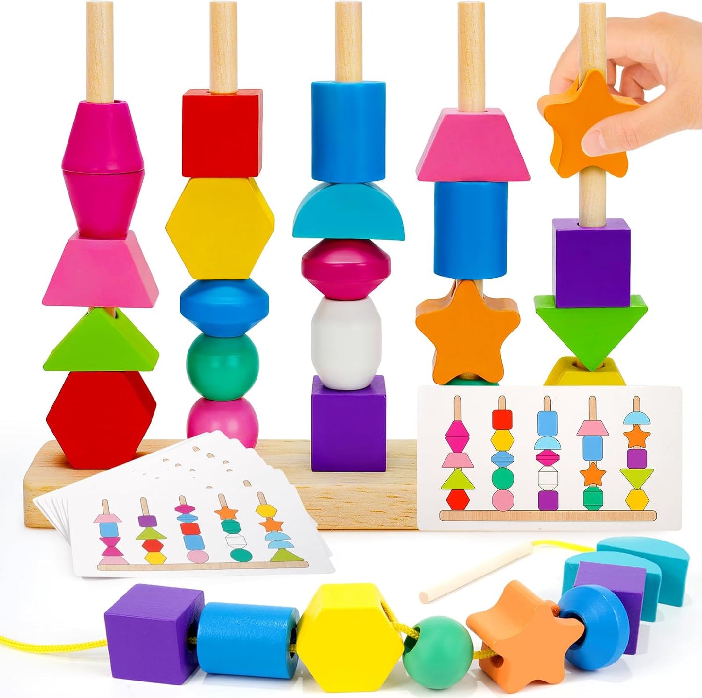 Montessori Wooden STEM Toy Set - Creative Learning Fun!