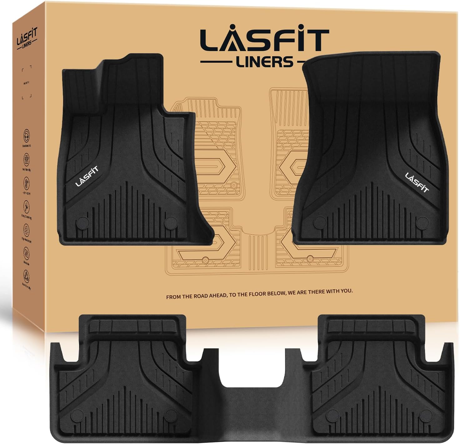 LASFIT Floor Mats for BMW 5 Series G60 2024-2026 Custom Fit