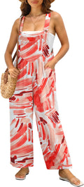 Women's Summer Jumpsuits Boho Wide Leg Overalls Casual Loose Rompers