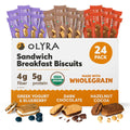 Olyra Variety Pack Sandwich Breakfast Biscuits - Low Sugar Morning
