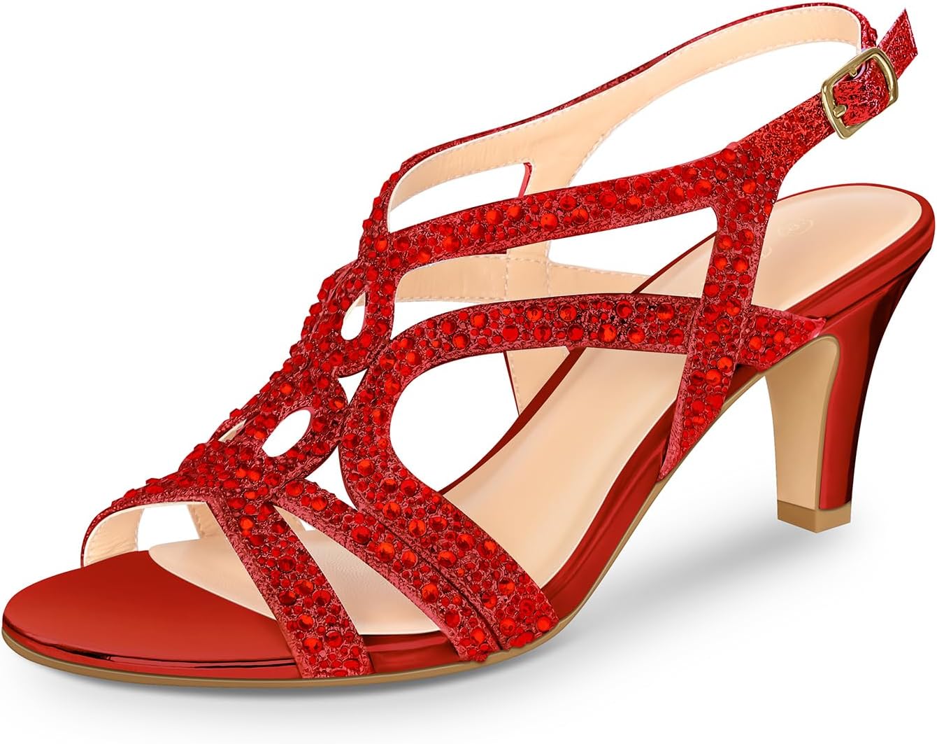 PIZZ ANNU Women's Amelia Heels Sandals for Party Wedding Events