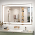 44x 30 LED Mirror for Bathroom - Dimmable Front and Backlit Vanity