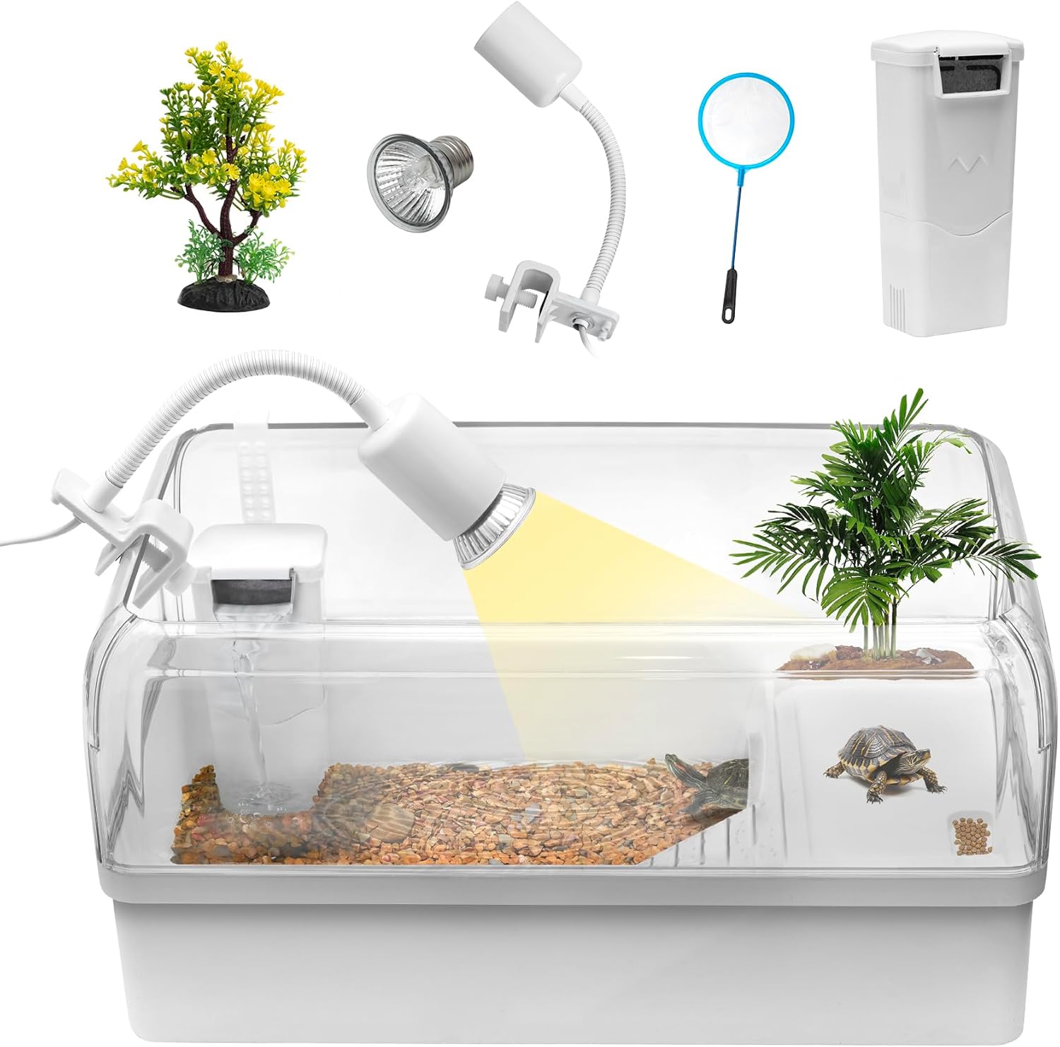 Turtle Tank Habitat Kit for Aquatic Tortoise and Reptiles