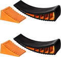 Camper Leveler 2-Pack Kit - Curved RV Levelers with Wheel Chocks