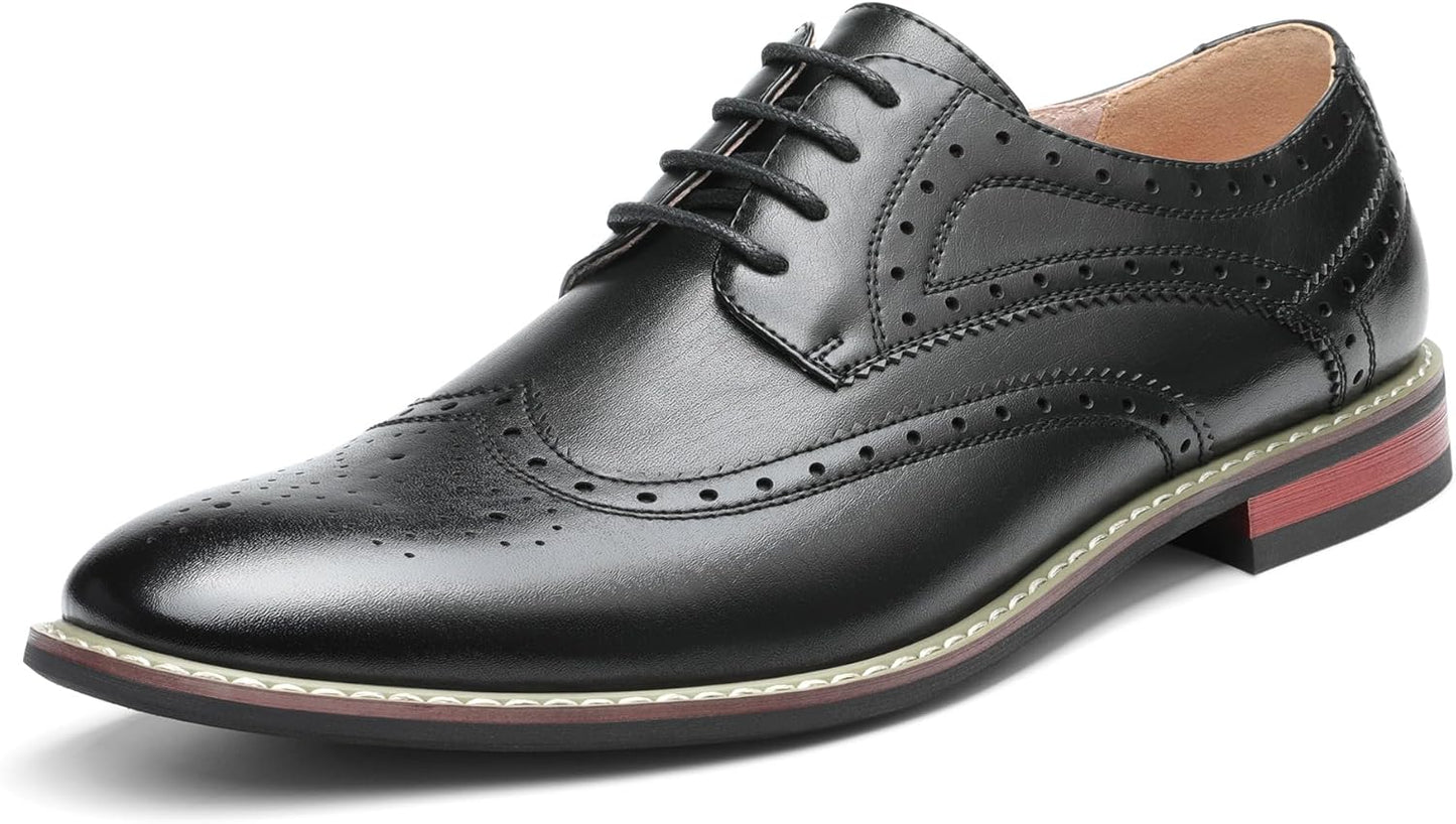 Bruno Marc Prince Men's Classic Modern Oxford Lace Dress Shoes