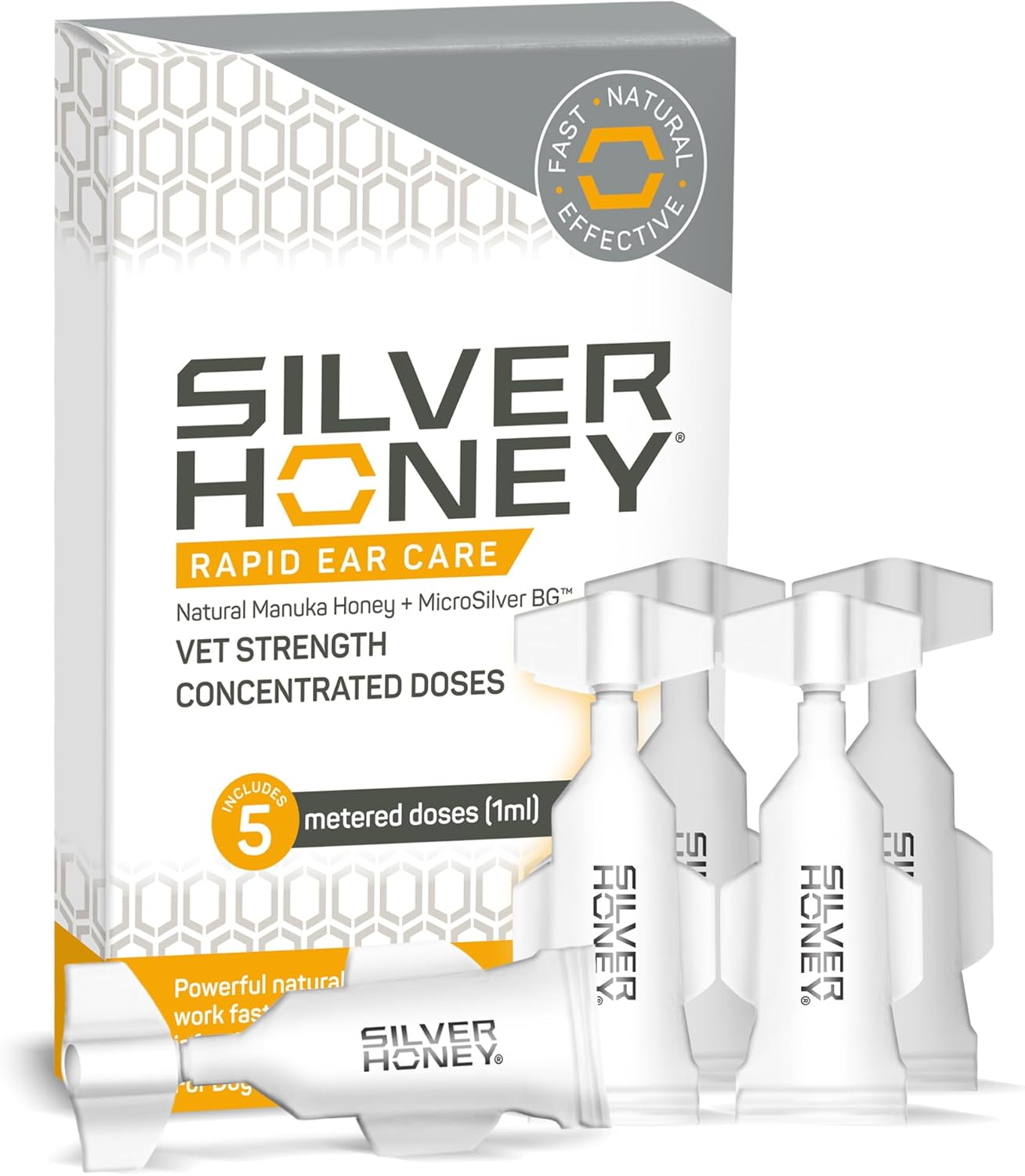 Silver Honey Rapid Ear Care for Dogs & Cats - Vet Strength Drops