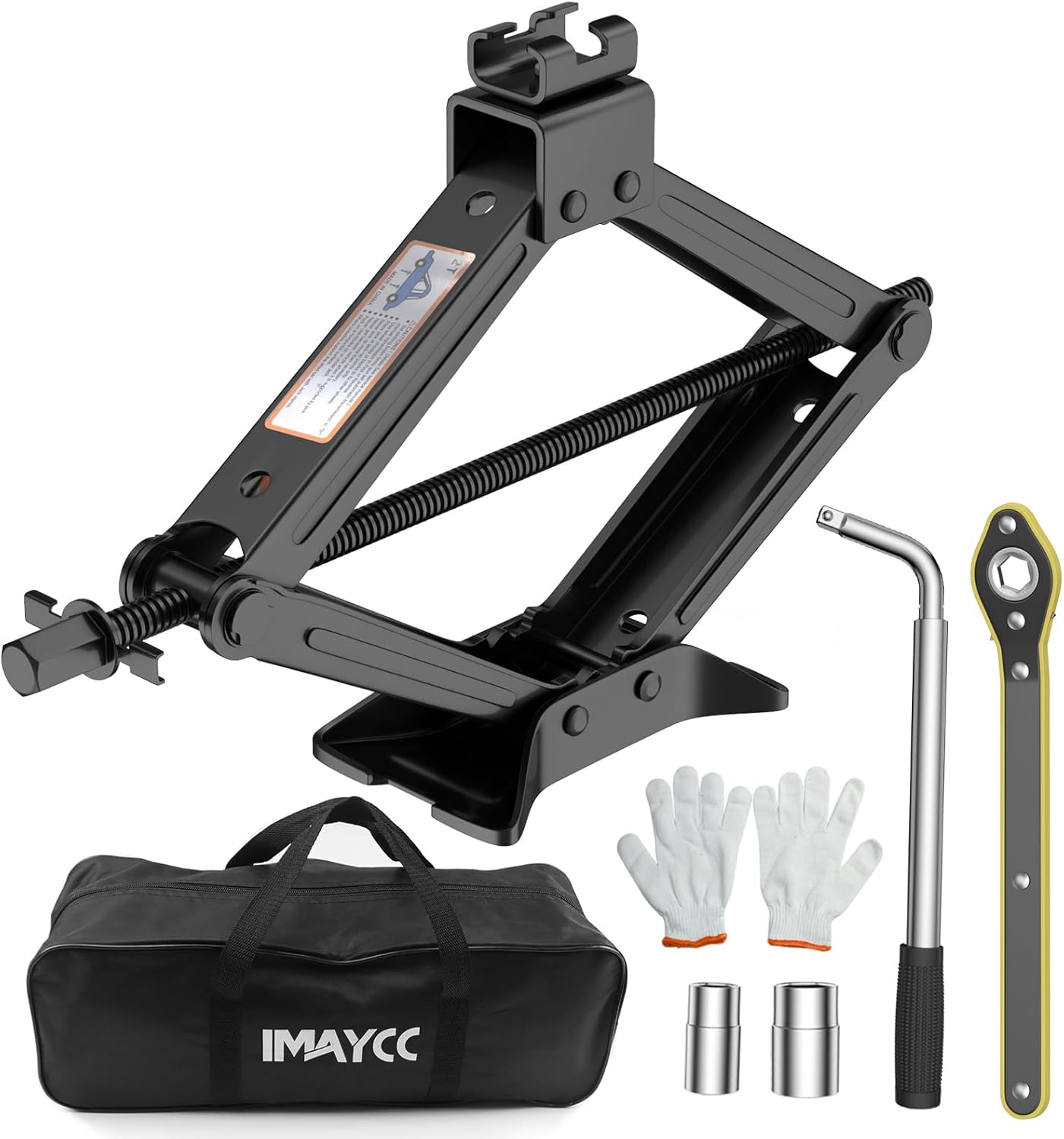 IMAYCC Car Jack Kit - 2 Ton Scissor Jack for Tire Repair