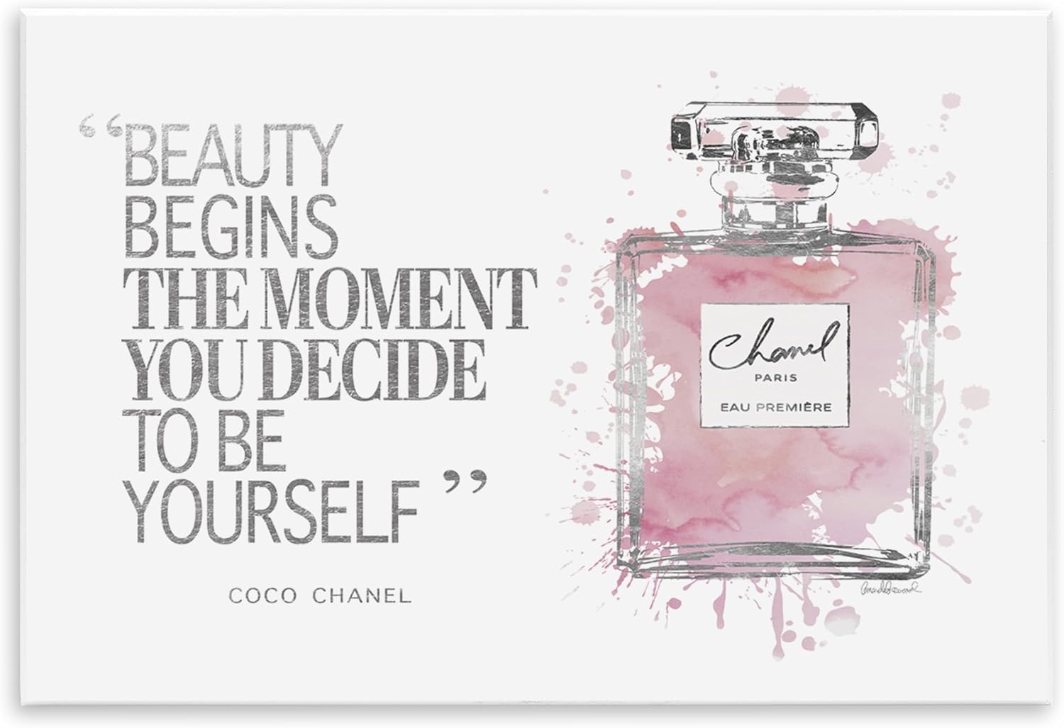Stupell Industries Beauty Begins Fashion Perfume Wall Plaque