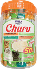 INABA Churu Cat Treats, Grain-Free Lickable Tubes - Hydrating Snack