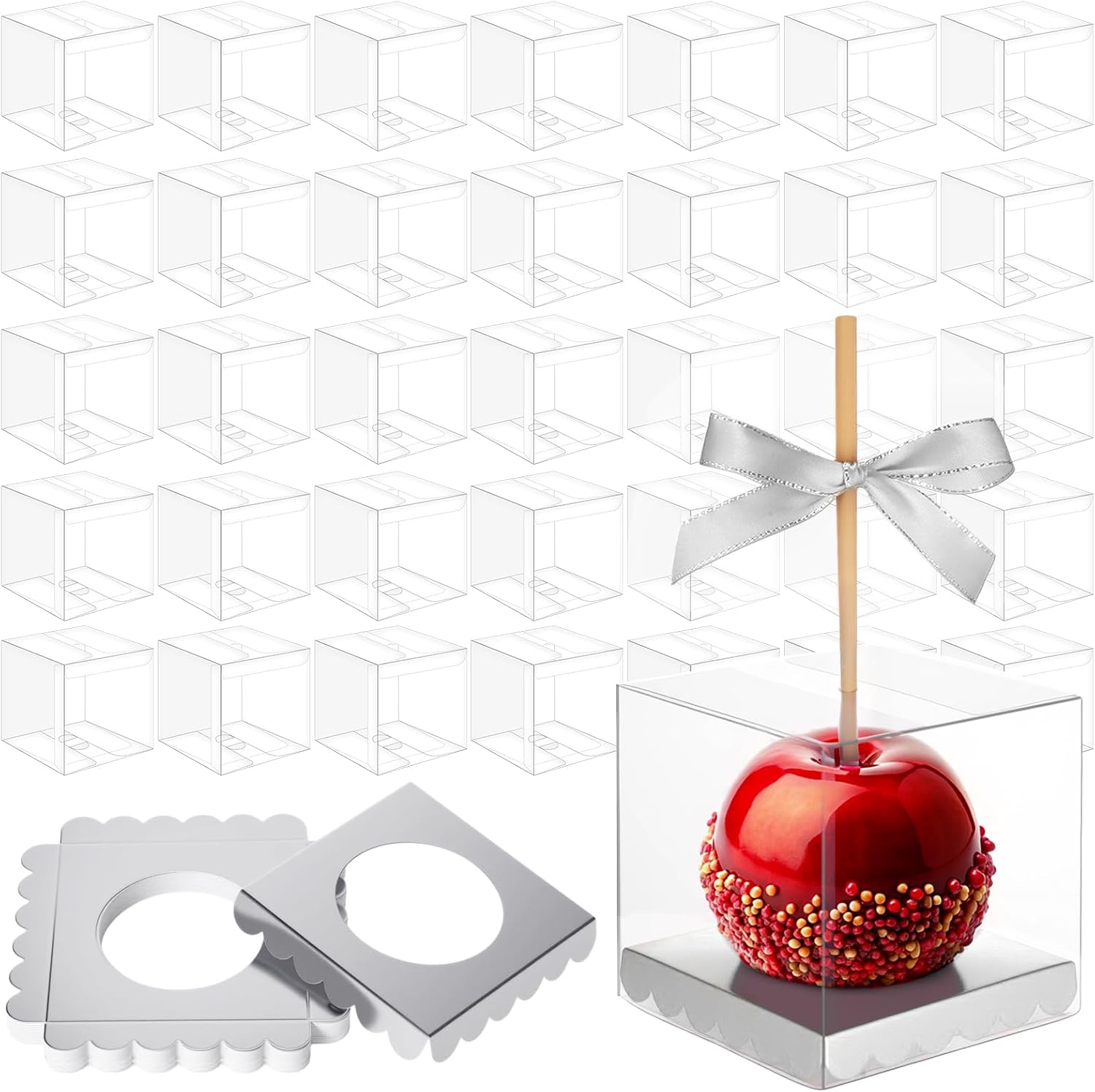 Weysat 200 Pcs Candy Apple Box Set for Parties and Gifts