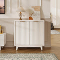 Fluted Cabinet with Storage 2 Doors Sideboard Buffet - Mid Century