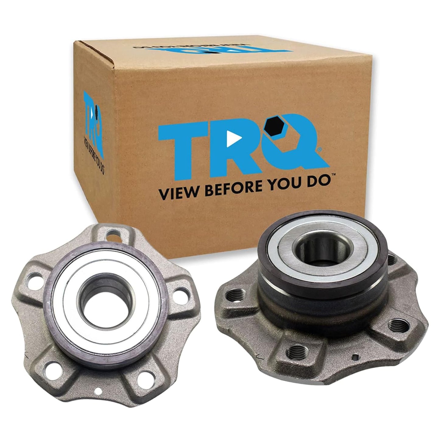 TRQ Rear Wheel Bearing & Hub Assembly Set for Audi A4 A5 A6