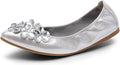DREAM PAIRS Ballet Flats: Sparkly Pointed Toe Comfort for Women