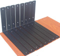 L 12 in x H 8 in x W 1.5 in Black L Shelf Bracket - Heavy Duty Support
