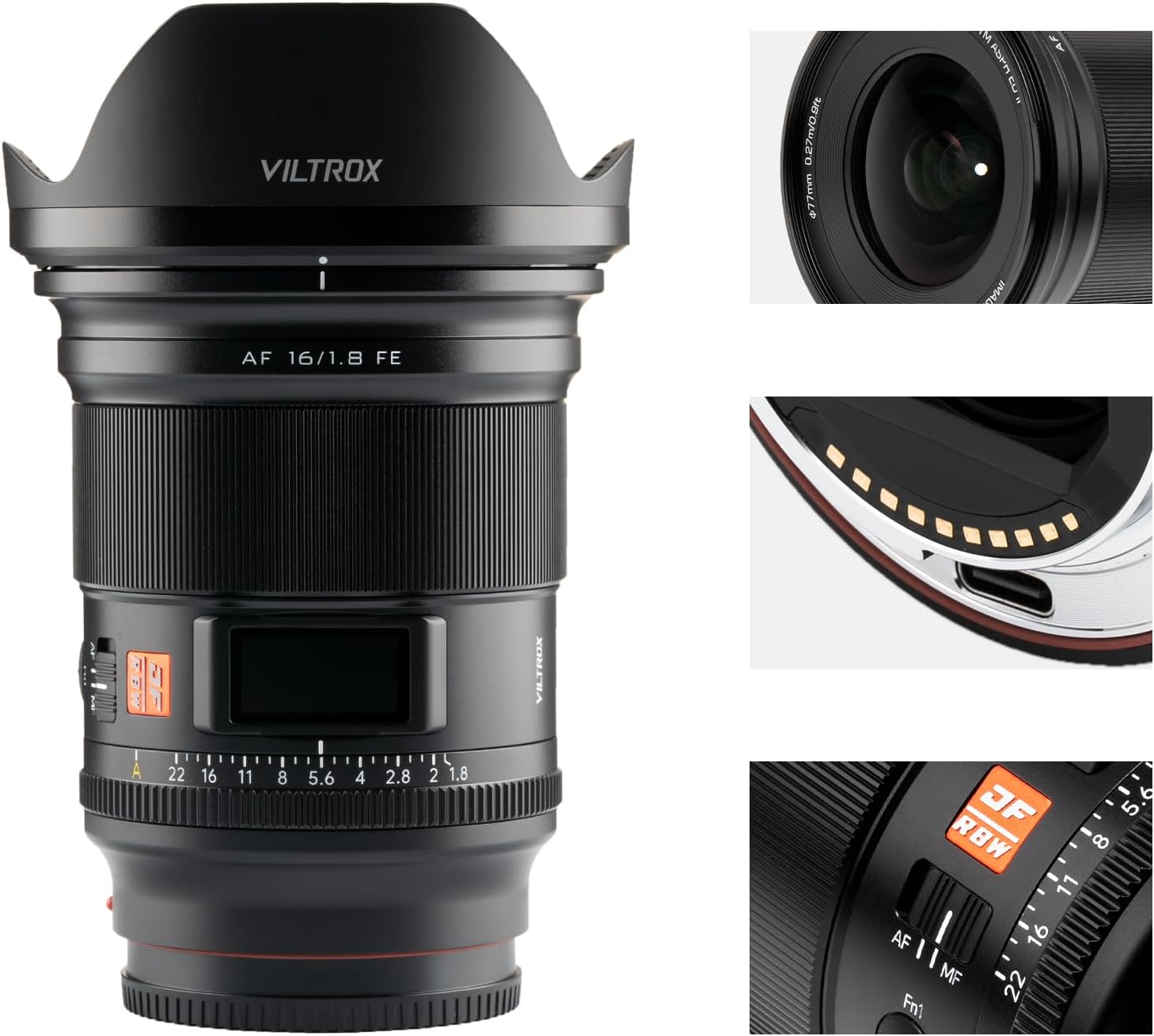 VILTROX 16mm F1.8 FE Full Frame Ultra Wide Angle Lens