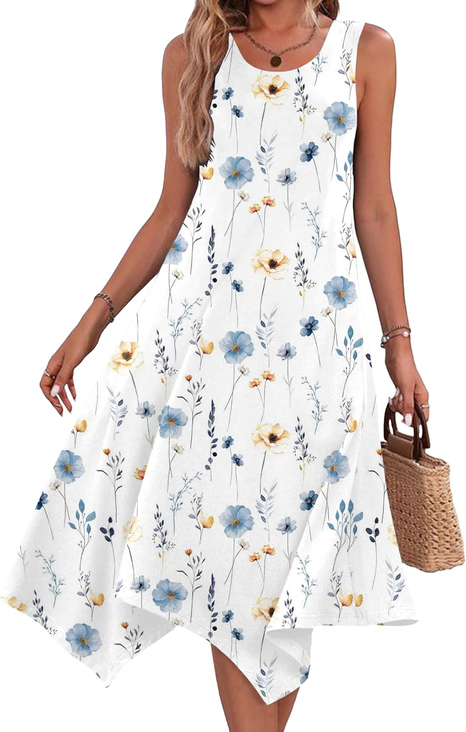 HOTOUCH Women's Casual Summer Dress with Pockets for Beach