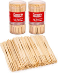 Gmark Mini Bamboo Cocktail Forks - 220pc Appetizer Picks