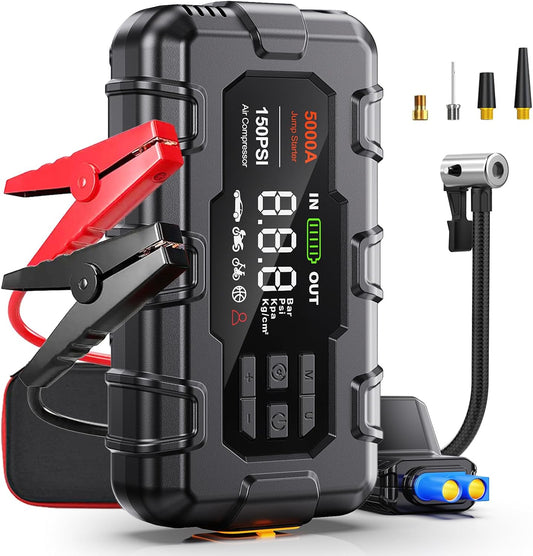 Jump Starter 5000A by THEKUKU: Power and Versatility