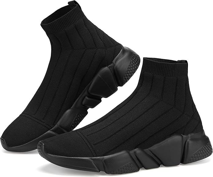 Santiro Mens Walking Shoes - Breathable Knit Slip On Sneakers