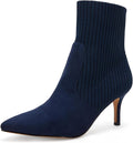Pointed Toe Ankle Boots Stiletto Kitten Heel Sock Booties - Elegant