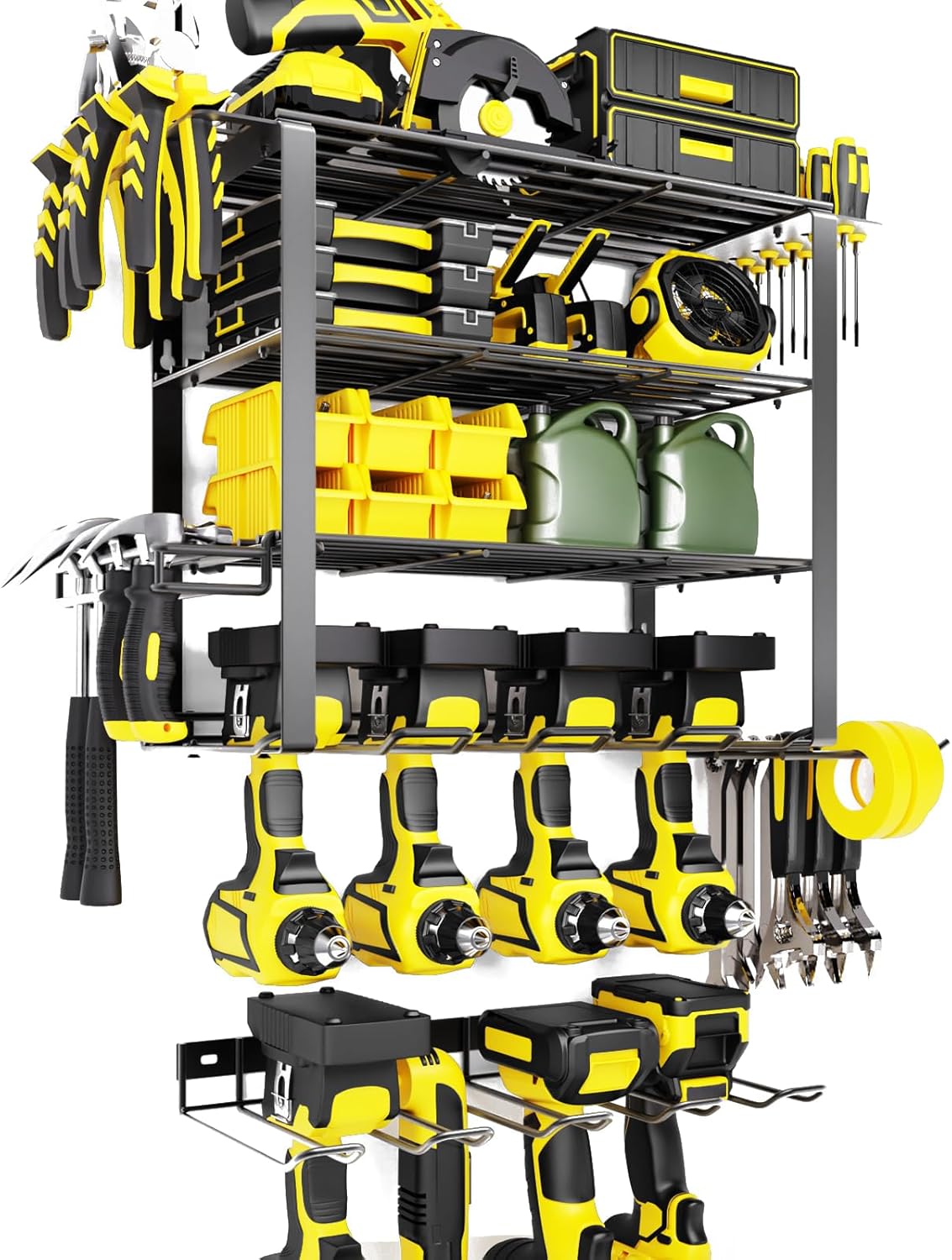 5 Layers 2 IN 1 Power Tool Organizer for Garage Storage Needs