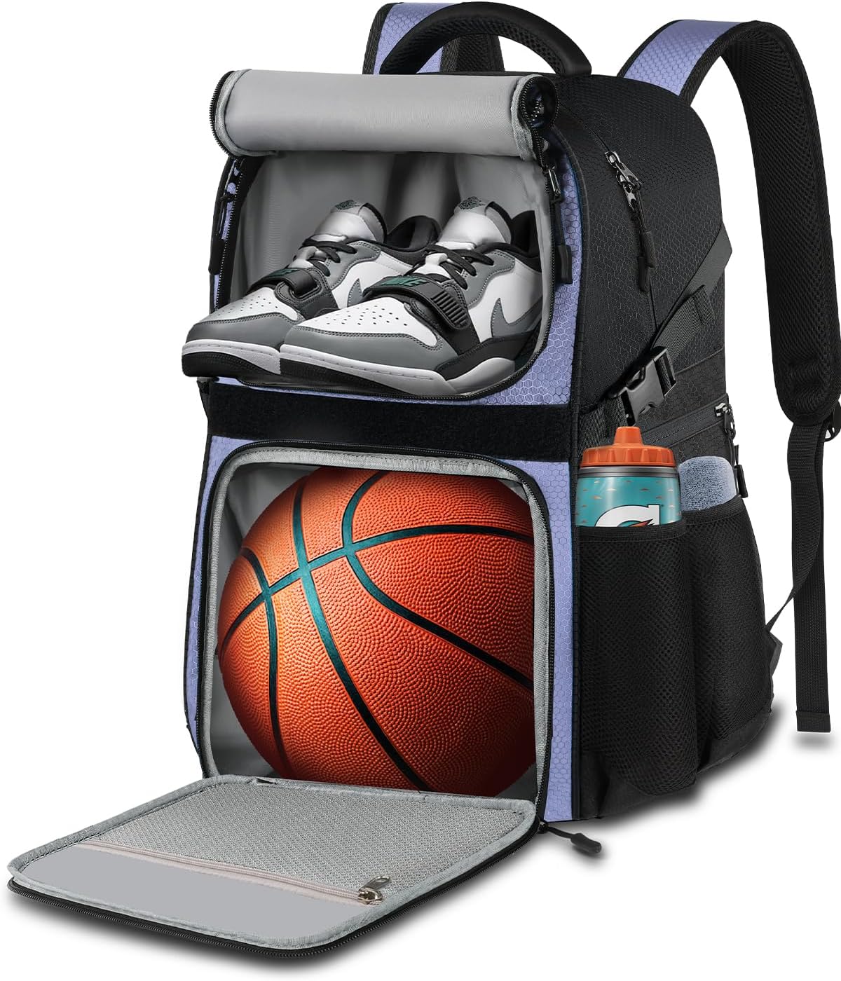 Basketball Bag Backpack with Ball Holder and Shoe Compartment