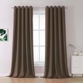 DUALIFE 120 Inches Long Coffee Colour Curtains for Darkening