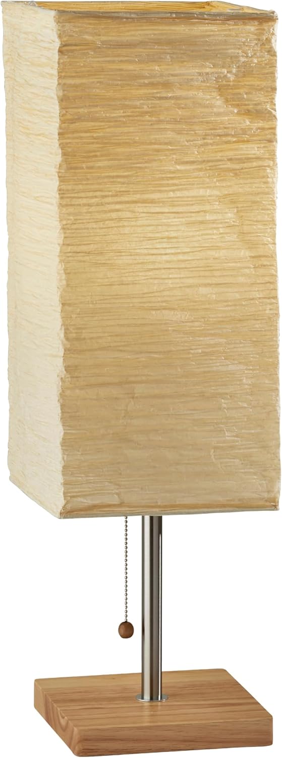 Adesso Dune Table Lamp - Stylish Natural Wood & Steel Design