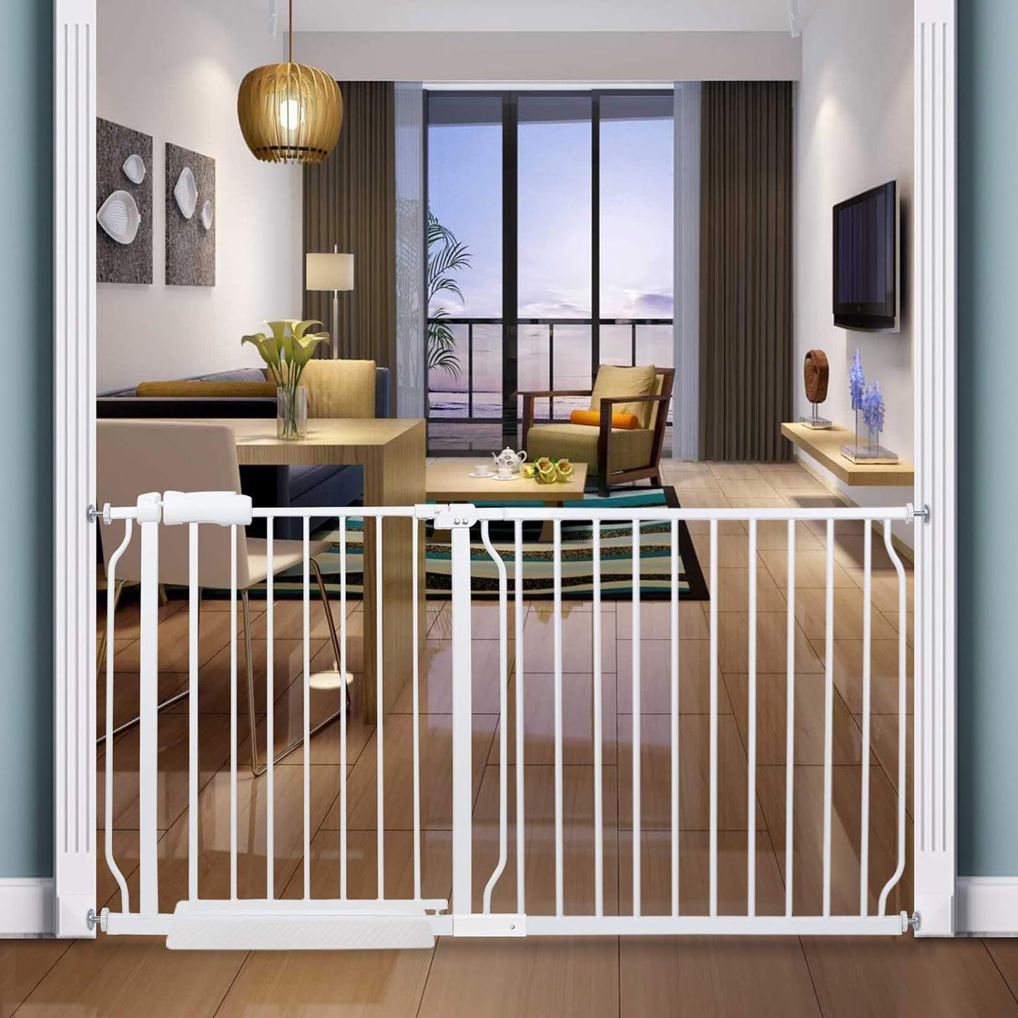 Extra Wide Baby Gate for Indoor Safety by COSEND - Durable & Stylish