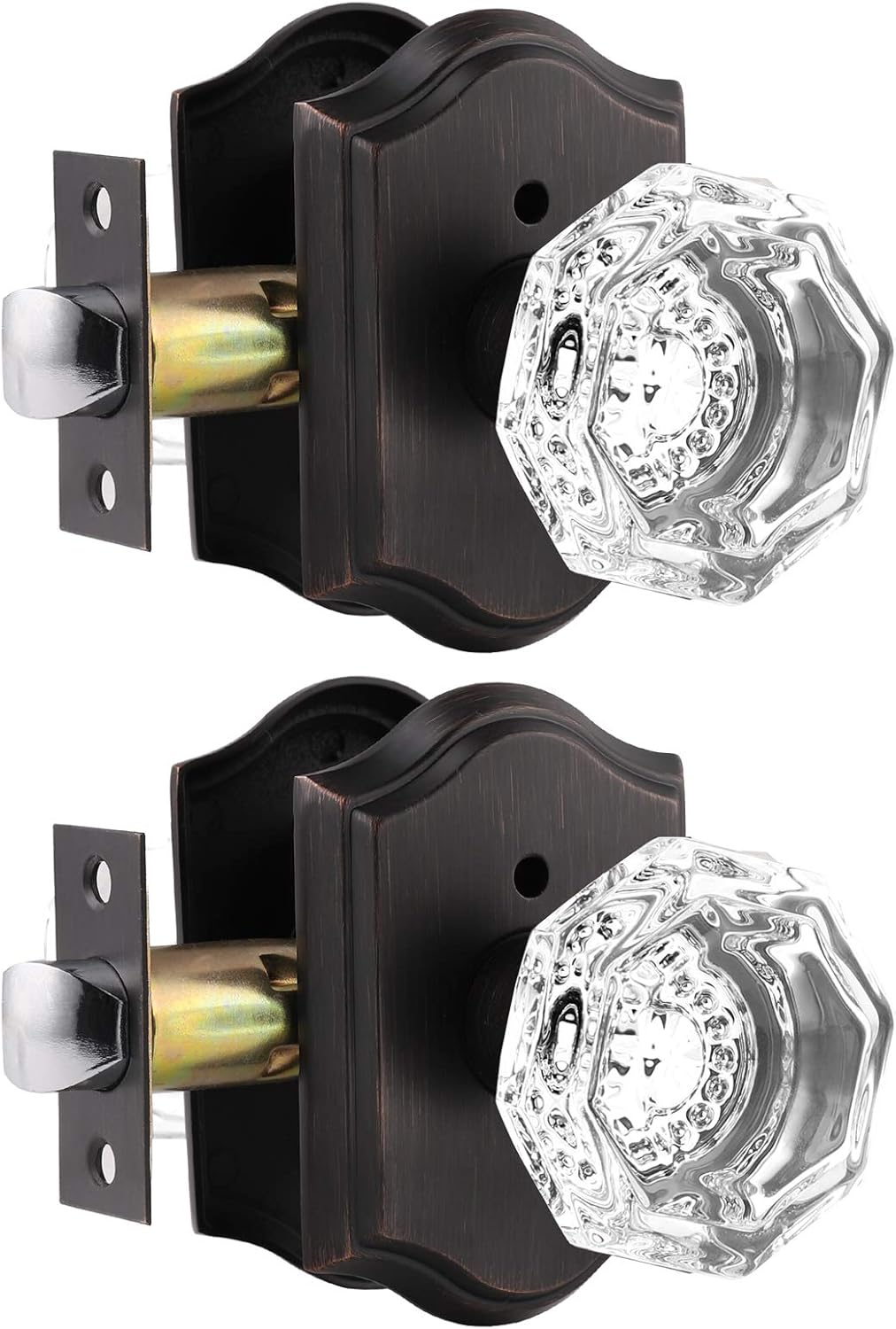 Gobrico Keyless Privacy Door Knobs with Lock for Bed/Bath